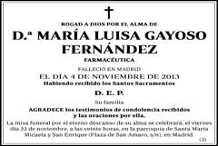 María Luisa Gayoso Fernández